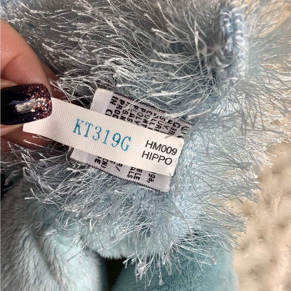 GANZ Webkinz Blue Hippo Stuffed Animal Plush Toy No Code - Picture 10 of 10